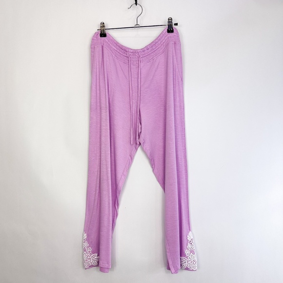 Soma Other - Soma Purple Embroidered Lace Cropped Pajama Pants